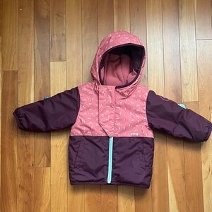 Cosy winter coat in pink and purple (18m)